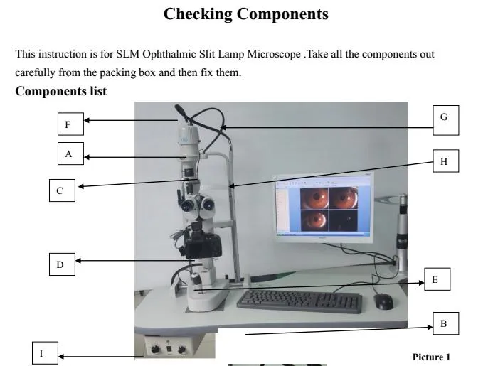 Best Digital Slit Lamp Price with HD SRL Camera Slm-3er and Free Software