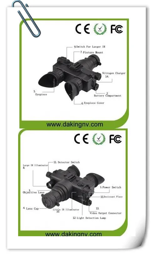 Handheld and Helmet Mounted Night Vision Goggles (D-G2071)