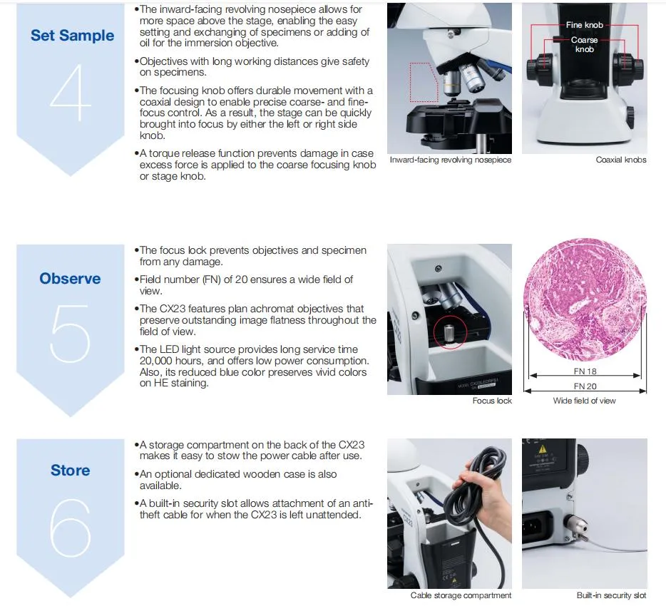 Lab Use Microscope Cx23 Biological Digital Biological Microscope