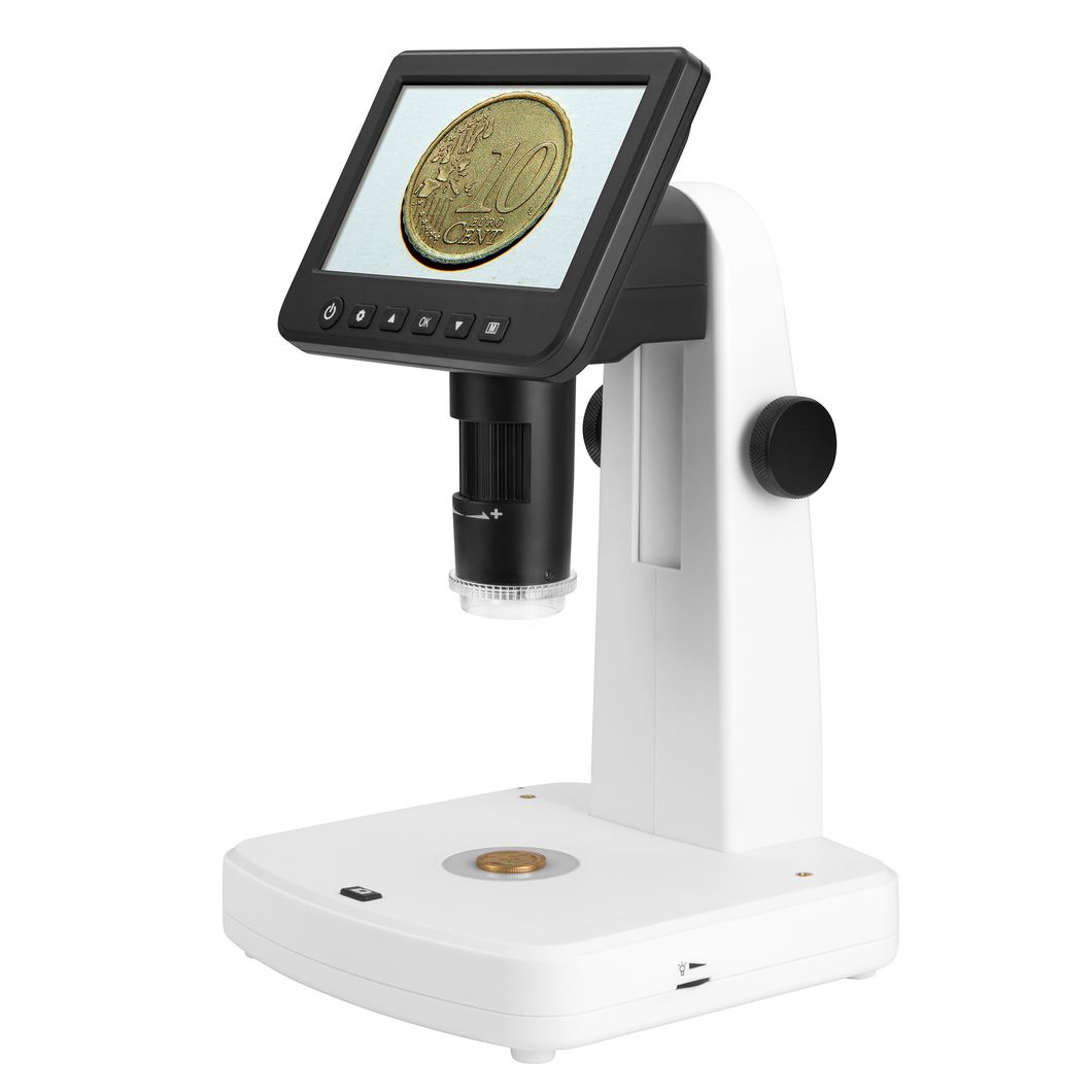 Newest 1080P 5 Inch LCD Microscope, Portable Digital Switchable Polarizing Microscope