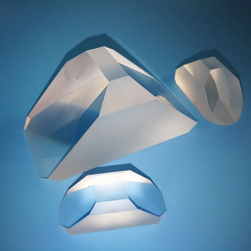 Optical Glass Bk7 Sapphire Half Optical Penta Prism Dove Shape and Trapezoid Prisma with Ar Coated 650nm-1050nm for Optical System