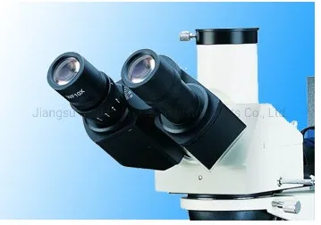 Portable Metallurgical Microscope with 10X Flat Field Eyepiece Intj-L11