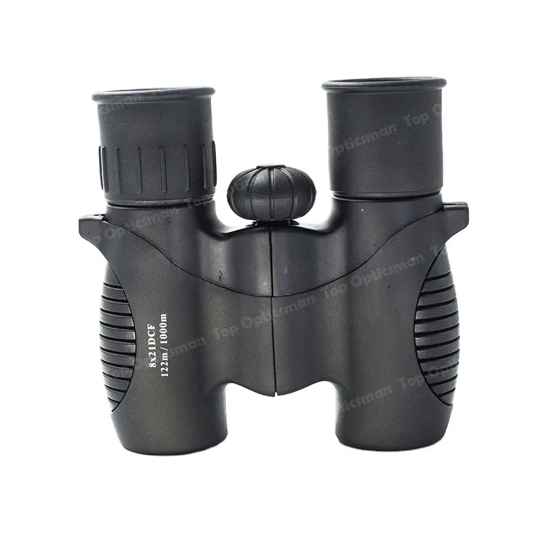 Small Black Child Binoculars 8X21mm Rubber Adjustable High Quality Telescope