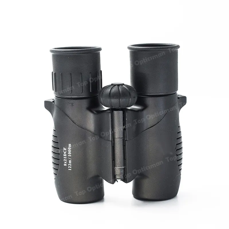 Small Black Child Binoculars 8X21mm Rubber Adjustable High Quality Telescope